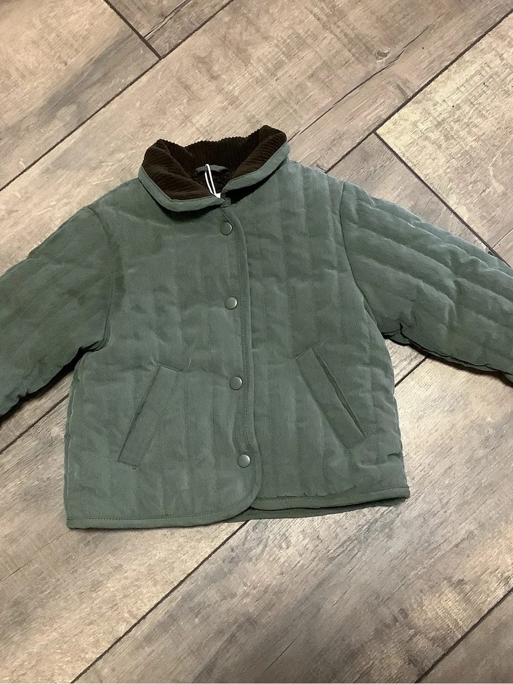 ZARA Quilted Corduroy Collar Jacket Baby Size 9-12 Months